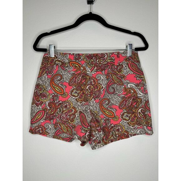 H&M Pink Paisley Shorts Size 8 - Picture 1 of 6